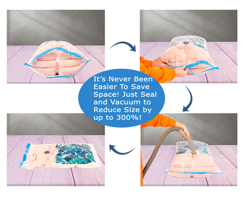 Vacuum Sealed Storage Bags for Pillows, Blankets, Sweaters and just about  Everything 